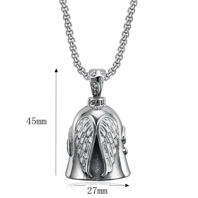 Angel Wings Moto Bell Steel Pendant Motorcycle