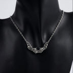 Victorian Mourning Hands Pendant Necklace, Gothic Mourning Jewelry, Y2k Women Fashion Charm Statement Women Gift