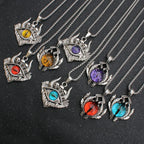 Stainless Steel Evil Eye Skull Pendant Necklace