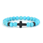 Crucifix Beaded Prayer Bracelet Stretch Religious Wristband