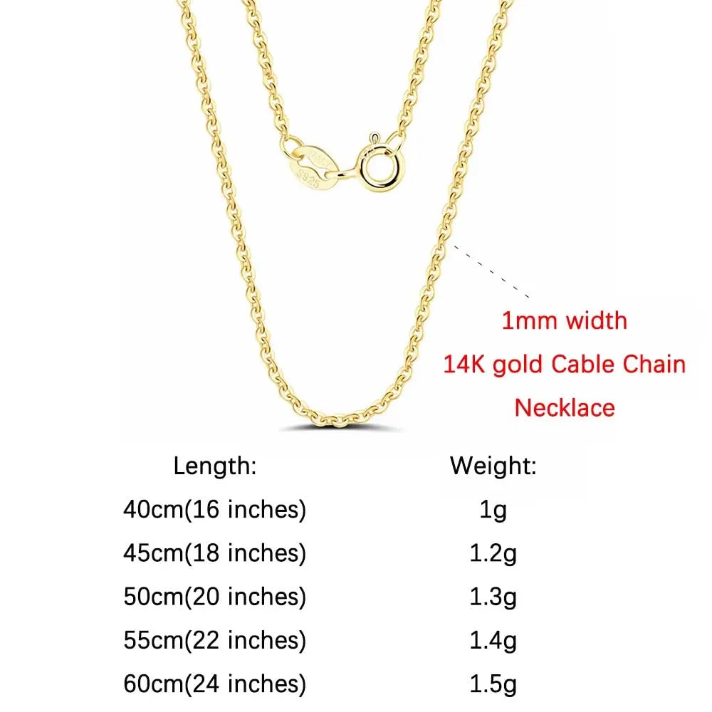 ORSA JEWELS Genuine 925 Sterling Silver Paperclip Chopin Rope Cuban Figaro Box Cable Chain Necklace Simple Basic Chain