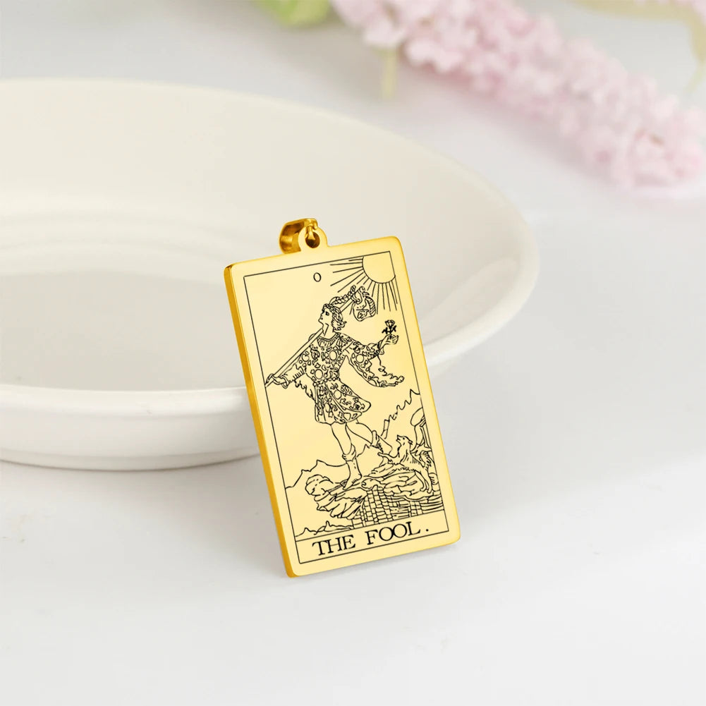 Tarot Major Arcana Amulet Necklace — Stainless Steel
