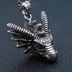 Viking Dragon Biker Pendant — Stainless