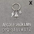 Fashion A-Z Letter Charm Lightning Bolt Plug Electrician Keychain for Electrical Worker Bag Car Keyring Gifts