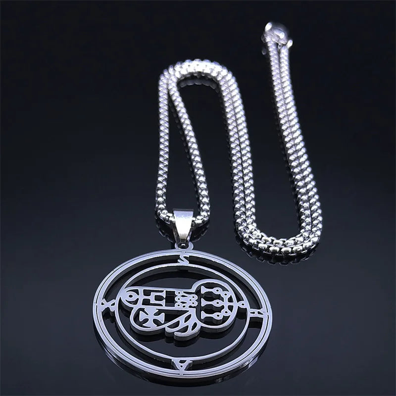 Gothic Pendant Silver Necklace — Stainless Steel
