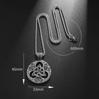 Jewelry Round Celtic Knot Necklace for Men Nordic Rune Amulet Fashion Sweater Necklace Gift