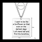 Alphabet Square Pendant Necklace — Stainless