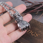 stainless steel Gothic Pendants Fist Necklace Cool Street Style Necklaces For Men Collar Hombre Neck Chains Punk