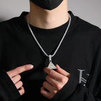 THE BLING KING Pyramid Horus Eyes Pendant Necklace Twist Chain Micro Paved Cubic Zirconia Gold Plated Mens Hip Hop Jewelry Gifts