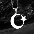 Sun Moon Star Trinity Pendant Necklace
