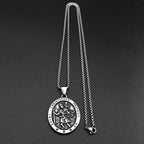 Saint Christopher Medal Pendant Necklace — Gold-Tone
