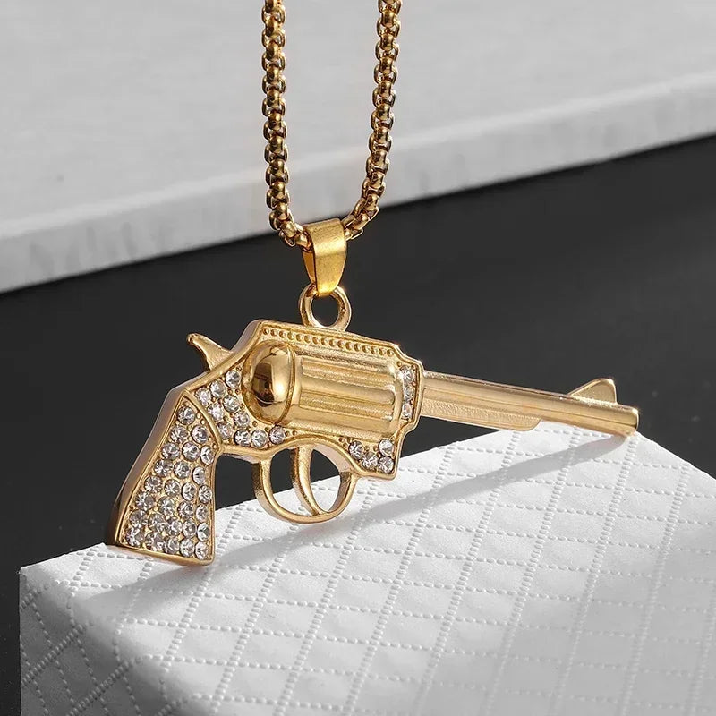 Hip Hop Iec Out Put Crystal Zirconia Dollar Sign Pendant Necklace Fashion Punk Cool Rock Rap Party Jewelry Accessories