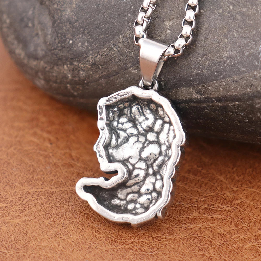Small Medusa Gorgon Pendant — Stainless Steel