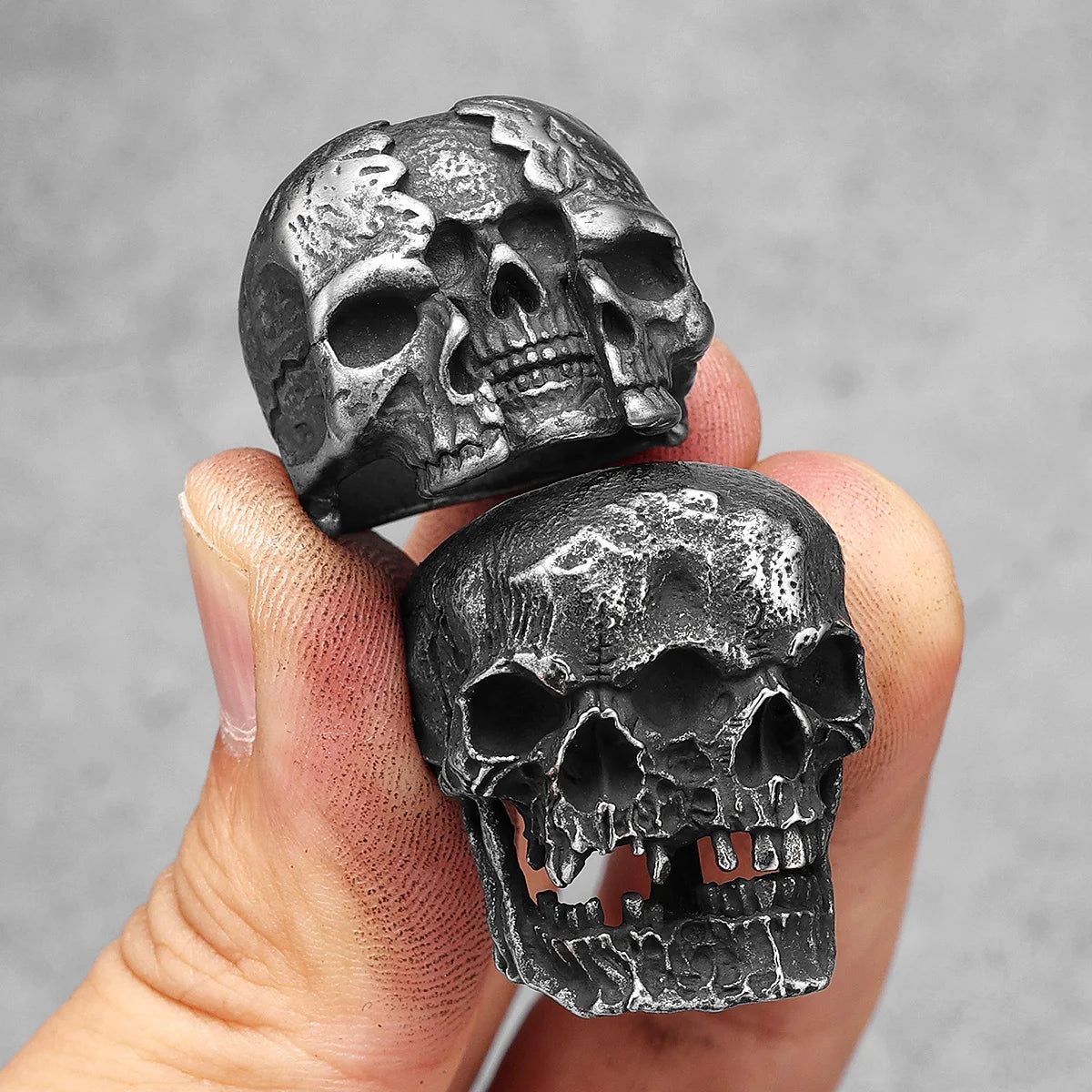 Gothic Black Ring — Stainless Steel