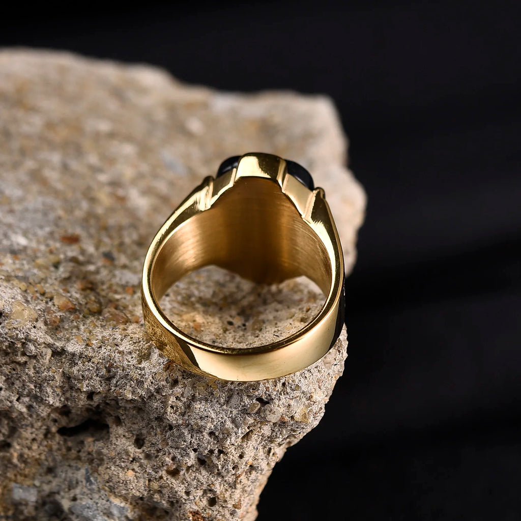 R3351g Men's High Quality Vintage Stainless Steel Styles Ring Jewelry