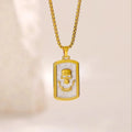 Skull Pendant Necklace — Gold Stainless Steel