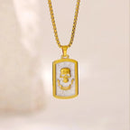 Skull Pendant Necklace — Gold Stainless Steel