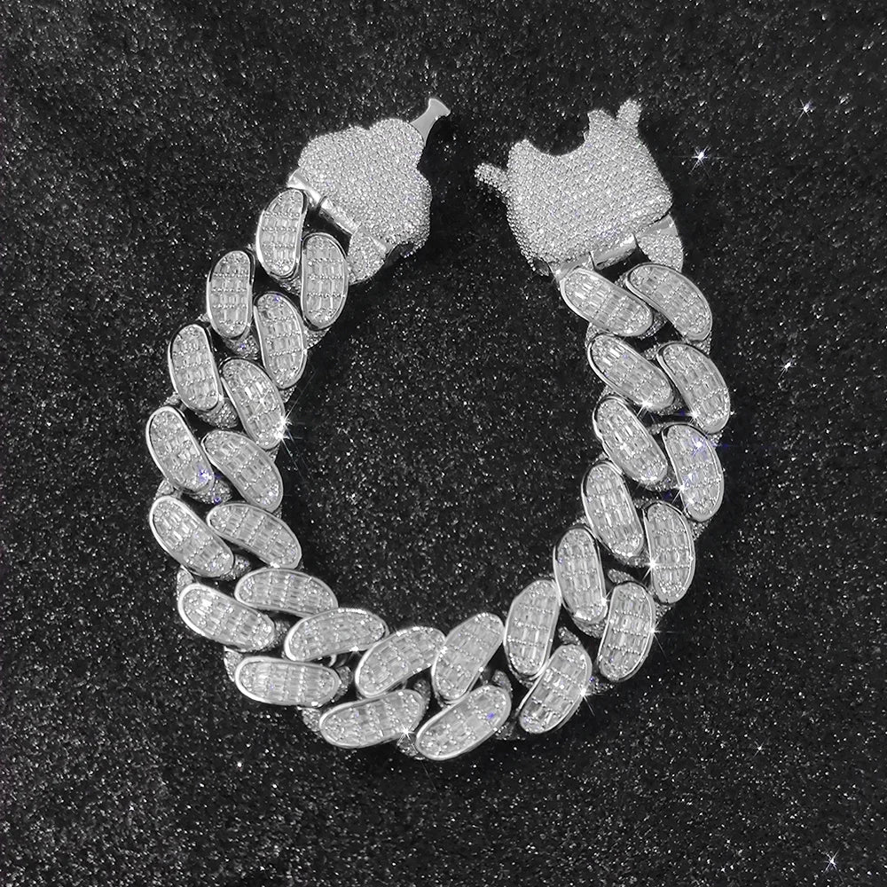 Iced Out Cuban Necklace Stainless Steel 18MM