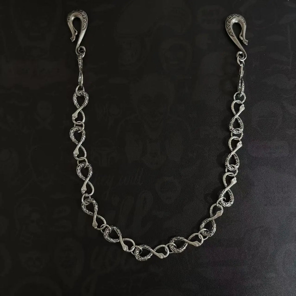 Gothic Infinity 8-Shaped Snake Pants Chain — Waist Bag Pendant