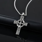 Viking Celtic Cross Pendant Necklace — Stainless Steel