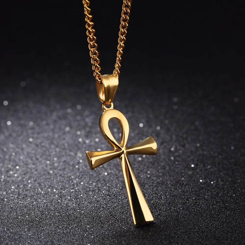 Punk Stiletto Cross Anime Accessories Judgement Chain Necklace Hunter X Hunter Pendant Men's Jewelry Gift for Boys Casual Style