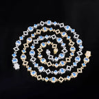 Iced Out Star Chain Necklace Stainless Steel 11MM