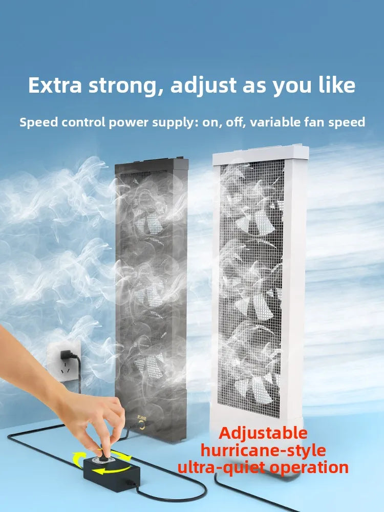 Household no-drill window exhaust fan, no installation required no hole needed, glass window ventilation fan powerful