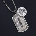 Fashion Charm Buddha's-hand Sweater Chain Jewelry For Men Women Gifts Double Blade Necklace Magic eye Pendant