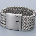 Massive 30MM Width 22CM Long Square Franco Chain Man Bracelet for Men Casting 316L Stainless Steel Men's Bracelets &