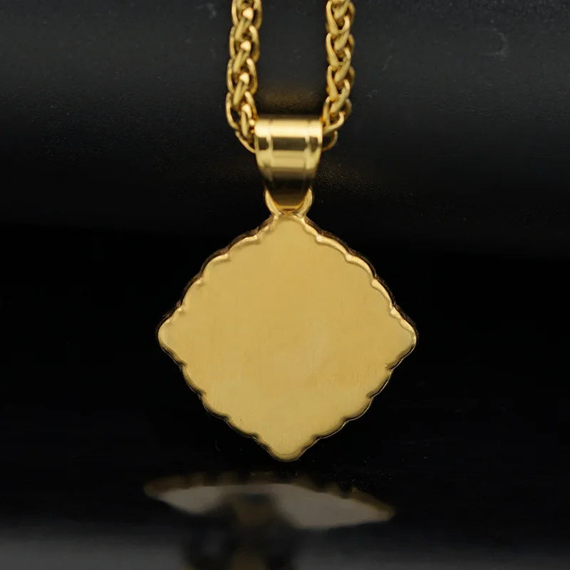 Solid Lion Pendant Necklace — Gold