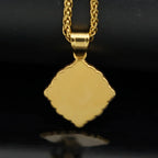 Solid Lion Pendant Necklace — Gold