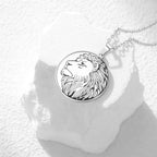 Leo Zodiac Lion Head Coin Necklace — Stainless Steel