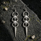 Gothic Skull Spike Heart Star Dangle Drop Earrings Halloween