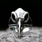 2023 new Arrival Design Stainless Steel Scandinavn Viking Raven Animal Odin Hammer Ring For Men Amulet Jewelry Drop