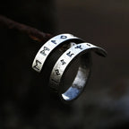 Simple Creative Design Viking Rune Ring For Men Women Stainless Steel Punk Biker Opening Rings Fashion Vintage Jewelry
