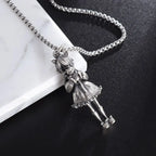 Gothic Succubus Pendant Necklace — Silver