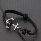 Nautical Anchor Grade A String Bracelet Men Women Braided Sliding Adjustable Braslet Adventure Surfing Hombre Jewelry