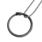 Gothic Ouroboros Snake Pendant Necklace — Stainless Steel