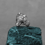 Viking Wolf Head Biker Ring — Stainless Steel