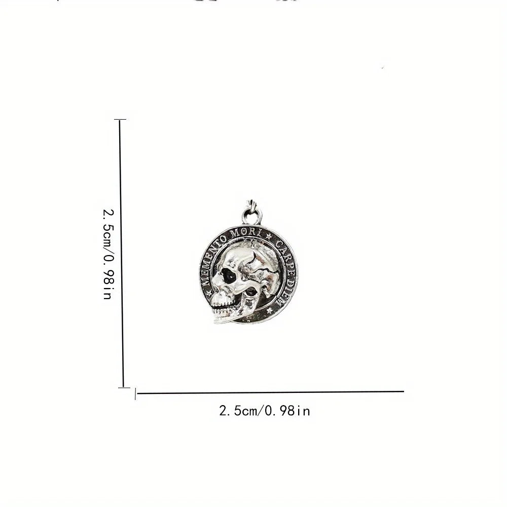 Skull Pendant Necklace — Gothic Sweater Chain