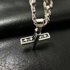 Seal Cross Stainless Steel Pendant Necklace