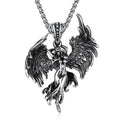 Fallen Angel Satan Stainless Steel Pendant Necklace