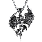 Fallen Angel Satan Stainless Steel Pendant Necklace