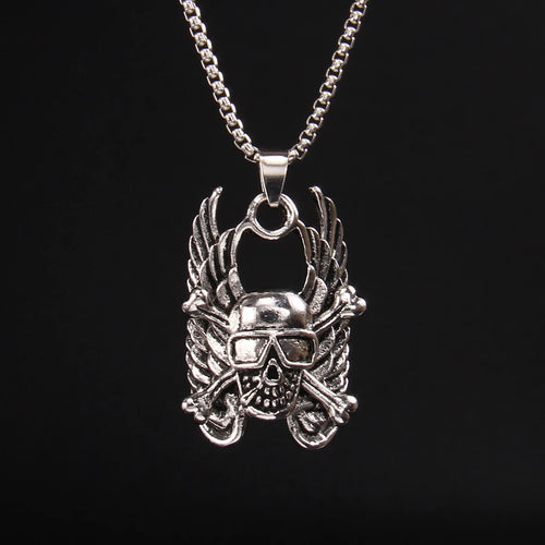 Skull Steel Pendant European American Individuality