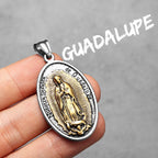 Guadalupe Pendant Necklace Stainless Steel Vintage