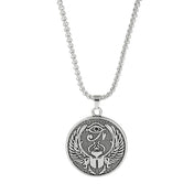 Medallion Eye Of Horus Stainless Steel Necklace Pendant