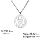 My Shape 12 Constellation Necklace Gothic Zodiac Pendant Chain Women Men Leo Aries Virgo Capricorn Birthday Jewelry Wholesale