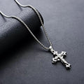 High Quality Cross Titanium Steel Non Fading Necklace Domineering and Trendy Men's hip hop Pendant Chain New Handsome Men Women
