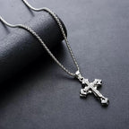High Quality Cross Titanium Steel Non Fading Necklace Domineering and Trendy Men's hip hop Pendant Chain New Handsome Men Women