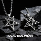 Gothic Satan Goat Silver Pendant Necklace